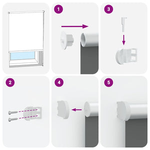 vidaXL Tenda a Rullo Oscurante 135x210 cm Larghezza Tessuto 131,6 cm