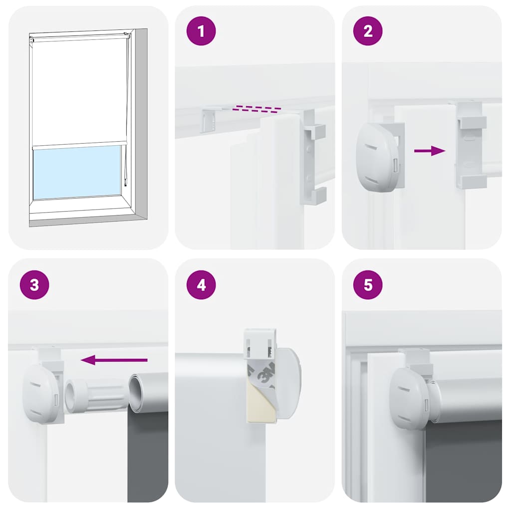 Tenda a Rullo Oscurante 95x150 cm Larghezza Tessuto 90,7 cm 4011127