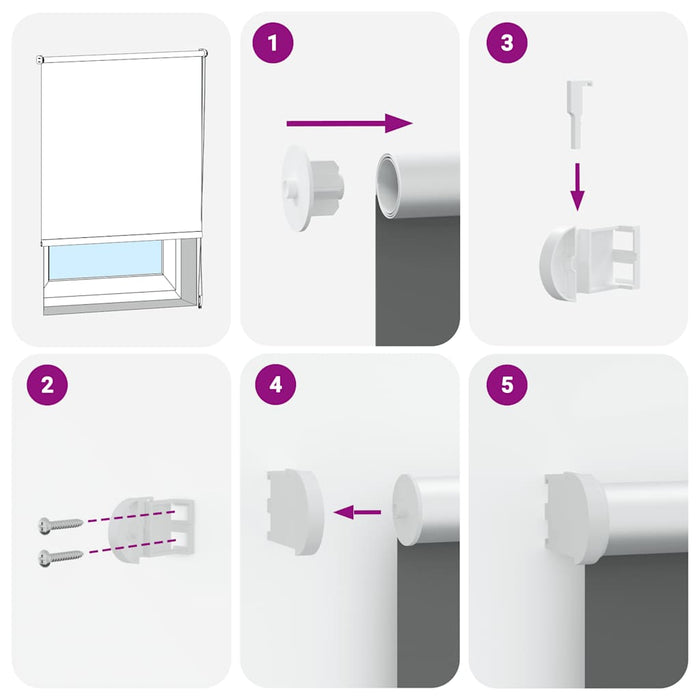 Tenda a Rullo Oscurante 155x150 cm Larghezza Tessuto 151,6 cm 4011399