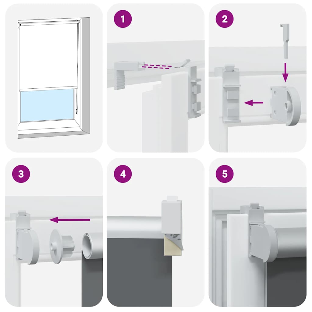 Tenda a Rullo Oscurante 160x150 cm Larghezza Tessuto 156,6 cm 4011530