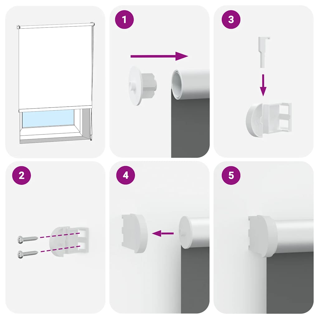 Tenda a Rullo Oscurante 135x150 cm Larghezza Tessuto 131,6 cm 4011655
