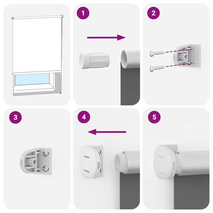 Tenda a Rullo Oscurante 110x175 cm Larghezza Tessuto 105,7 cm 4011806
