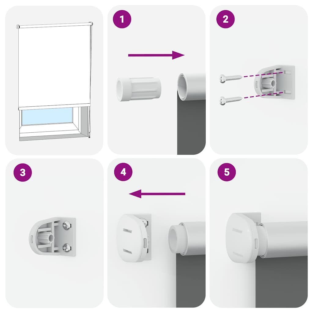 Tenda a Rullo Oscurante 65x230 cm Larghezza Tessuto 60,7 cm 4011849