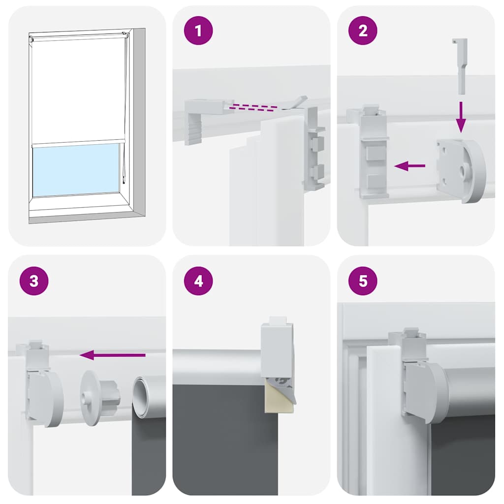 Tenda a Rullo Oscurante 155x230 cm Larghezza Tessuto 151,6 cm 4011867