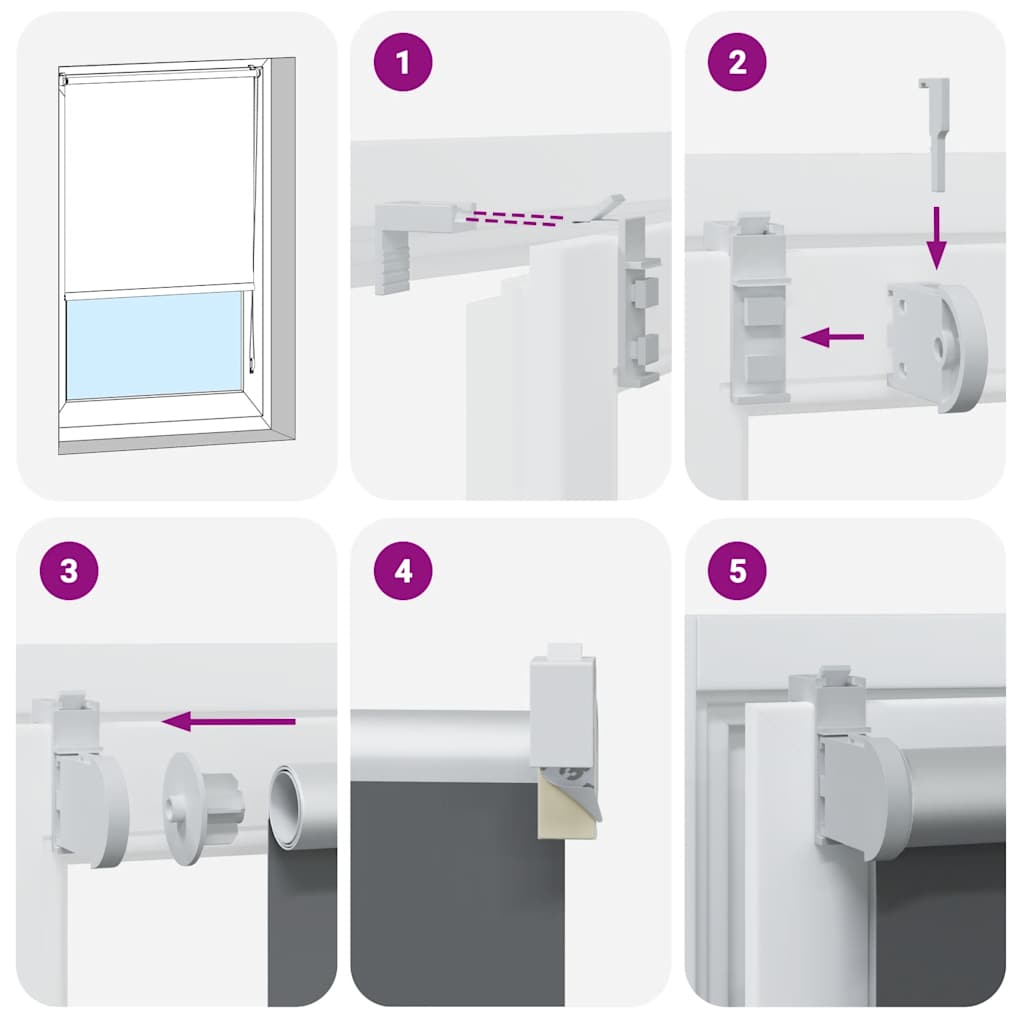 Tenda a Rullo Oscurante 135x175 cm Larghezza Tessuto 131,6 cm 4011941