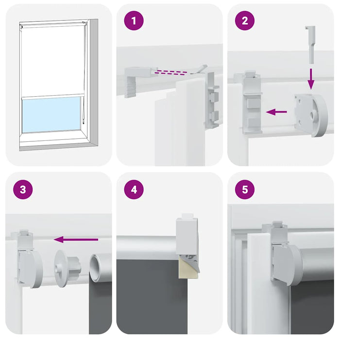 Tenda a Rullo Oscurante 155x175 cm Larghezza Tessuto 151,6 cm 4012075