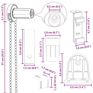 vidaXL Raccordi per Tende a Rullo 19 pz 18 mm