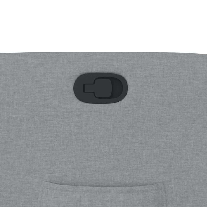 vidaXL Poltrona Reclinabile in Tessuto Grigio Chiaro