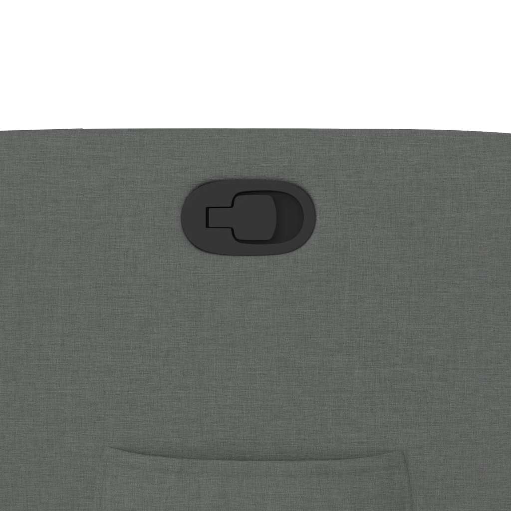 vidaXL Poltrona Reclinabile in Tessuto Grigio Scuro