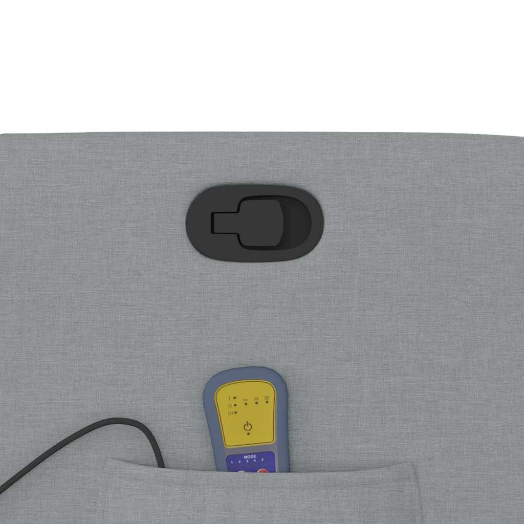 Poltrona Massaggiante Reclinabile Grigio Chiaro in Tessuto 4015532