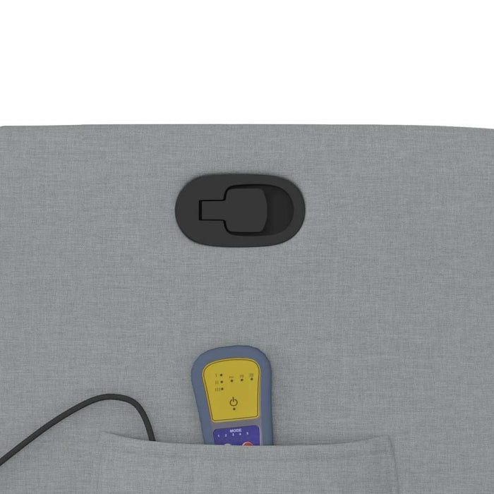 Poltrona Massaggiante Reclinabile Grigio Chiaro in Tessuto 4015532