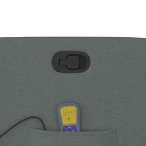 Poltrona reclinabile massaggiante in tessuto grigio scuro 4015533