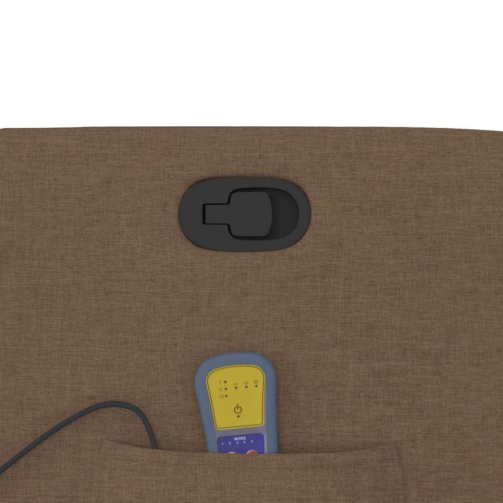 Poltrona Massaggiante Reclinabile Marrone in Tessuto 4015536