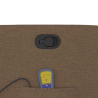 Poltrona Massaggiante Reclinabile Marrone in Tessuto 4015536