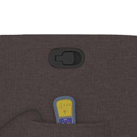 vidaXL Poltrona Massaggiante Reclinabile Marrone Scuro in Tessuto