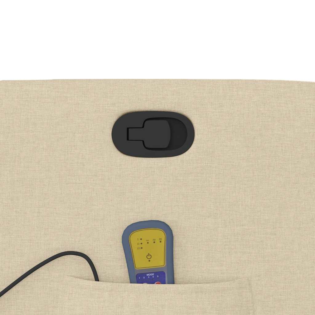Poltrona Massaggiante Reclinabile Crema in Tessuto 4015540