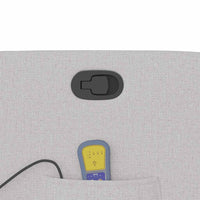 vidaXL Poltrona Massaggiante Reclinabile Grigio Nuvola in Tessuto