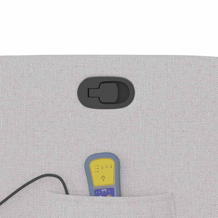 vidaXL Poltrona Massaggiante Reclinabile Grigio Nuvola in Tessuto