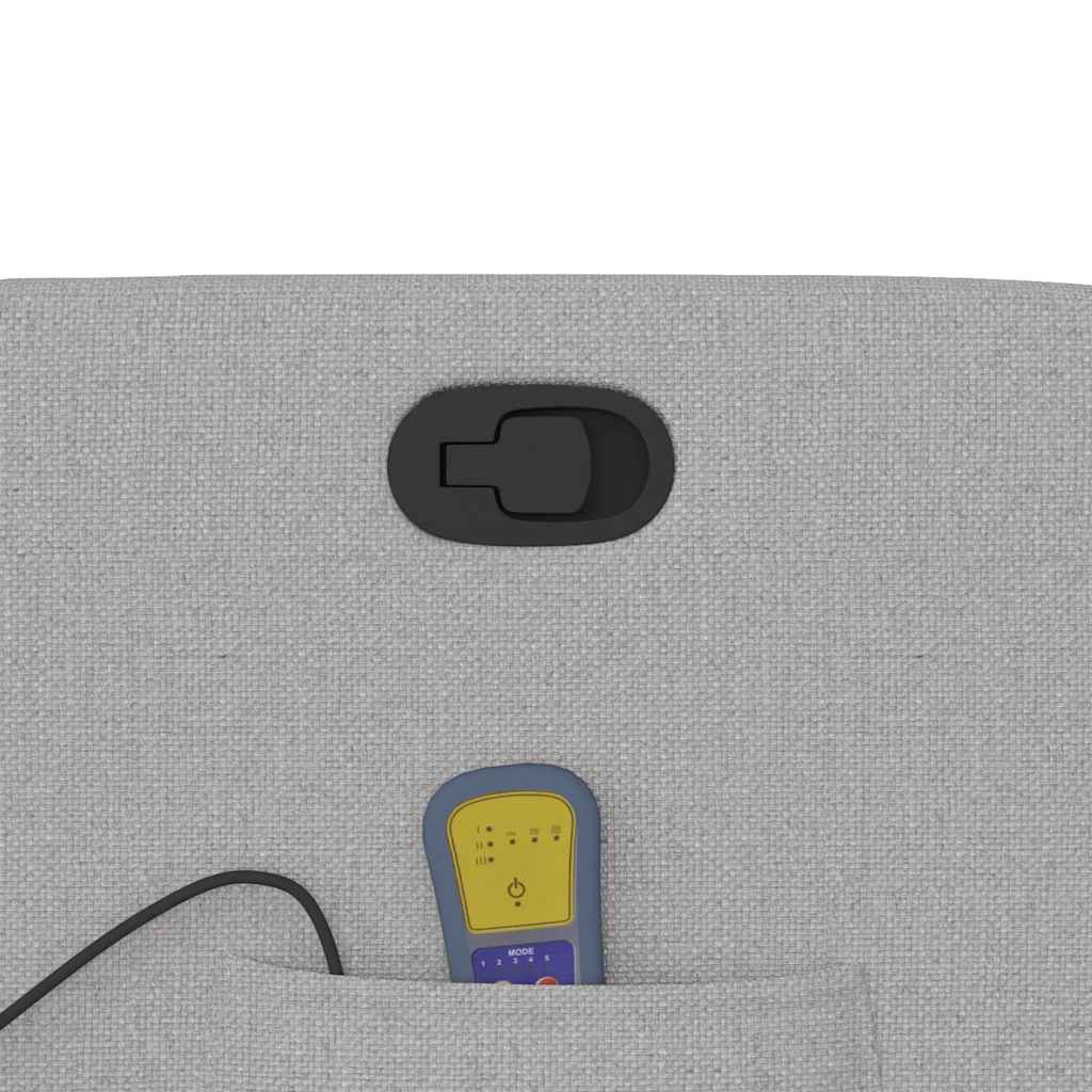 Poltrona Massaggiante Reclinabile Grigio Nuvola in Tessuto 4015541