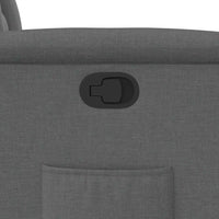 vidaXL Poltrona Reclinabile in Tessuto Grigio Scuro
