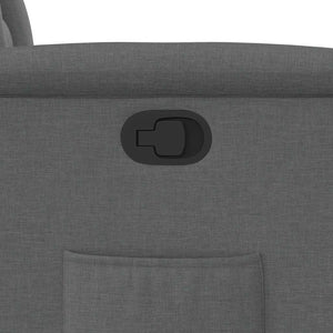 vidaXL Poltrona Reclinabile in Tessuto Grigio Scuro