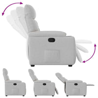 Poltrona Reclinabile in Tessuto Grigio Nuvola 4015551