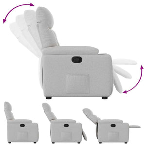 Poltrona Reclinabile in Tessuto Grigio Nuvola 4015551