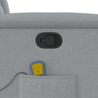 Poltrona Massaggiante Reclinabile Grigio Chiaro in Tessuto 4015552