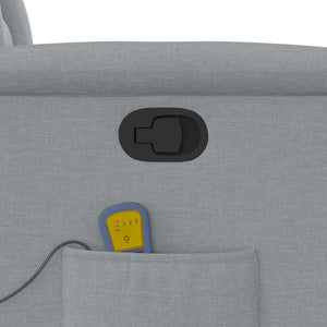 Poltrona Massaggiante Reclinabile Grigio Chiaro in Tessuto 4015552