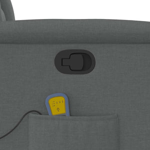 Poltrona Massaggiante Reclinabile Grigio Scuro in Tessuto 4015553