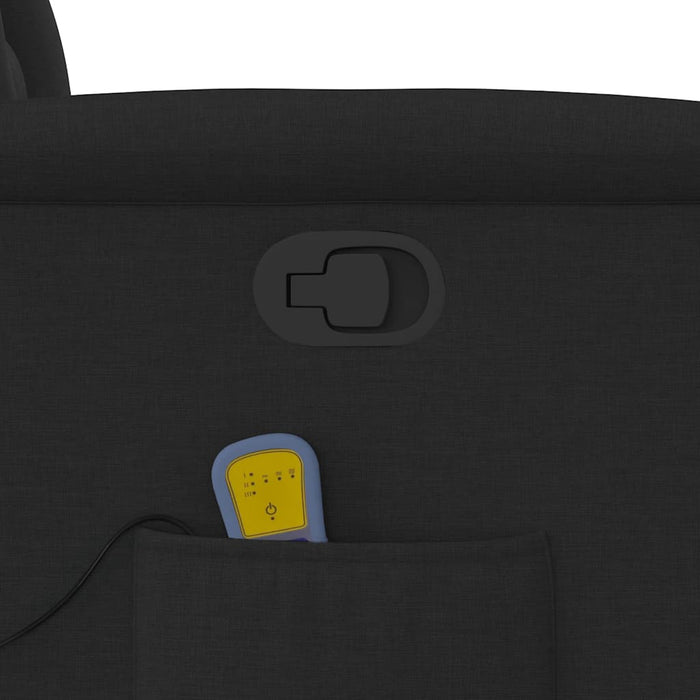 Poltrona Massaggiante Reclinabile Nera in Tessuto 4015554