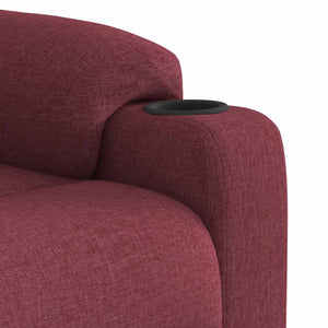Poltrona Massaggiante Reclinabile Rosso Vino in Tessuto 4015555