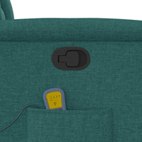 Poltrona Massaggiante Reclinabile Verde Scuro in Tessuto 4015558