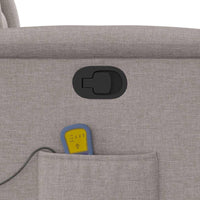 Poltrona Massaggiante Reclinabile Tortora in Tessuto 4015559