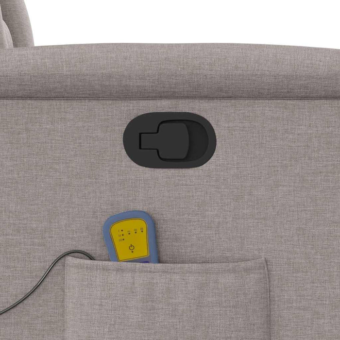 Poltrona Massaggiante Reclinabile Tortora in Tessuto 4015559