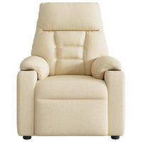 Poltrona Massaggiante Reclinabile Crema in Tessuto 4015560