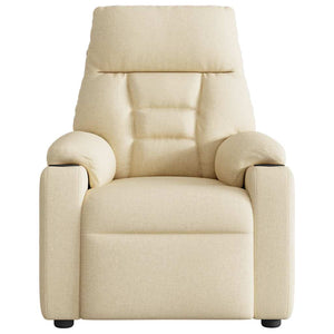 Poltrona Massaggiante Reclinabile Crema in Tessuto 4015560