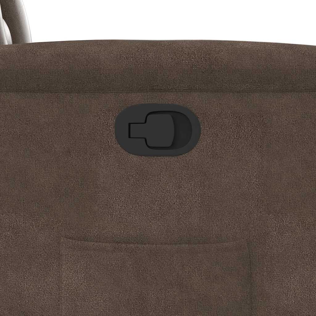 vidaXL Poltrona Reclinabile Marrone in Tessuto di Microfibra