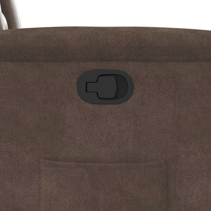 vidaXL Poltrona Reclinabile Marrone in Tessuto di Microfibra