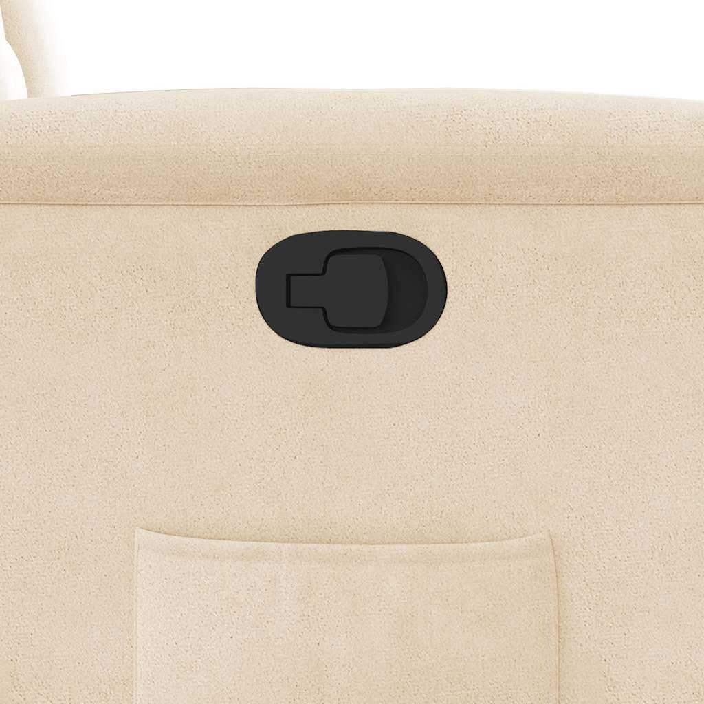 Poltrona Reclinabile Beige in Tessuto di Microfibra 4015568