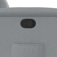vidaXL Poltrona Reclinabile in Tessuto Grigio Chiaro