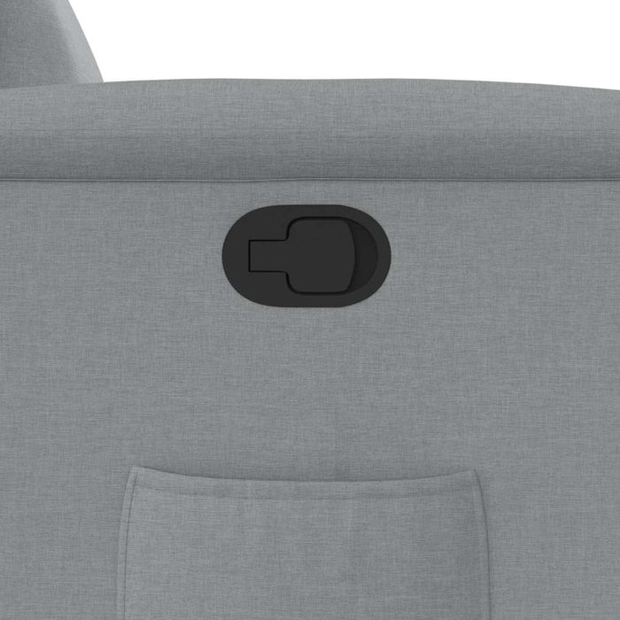 vidaXL Poltrona Reclinabile in Tessuto Grigio Chiaro