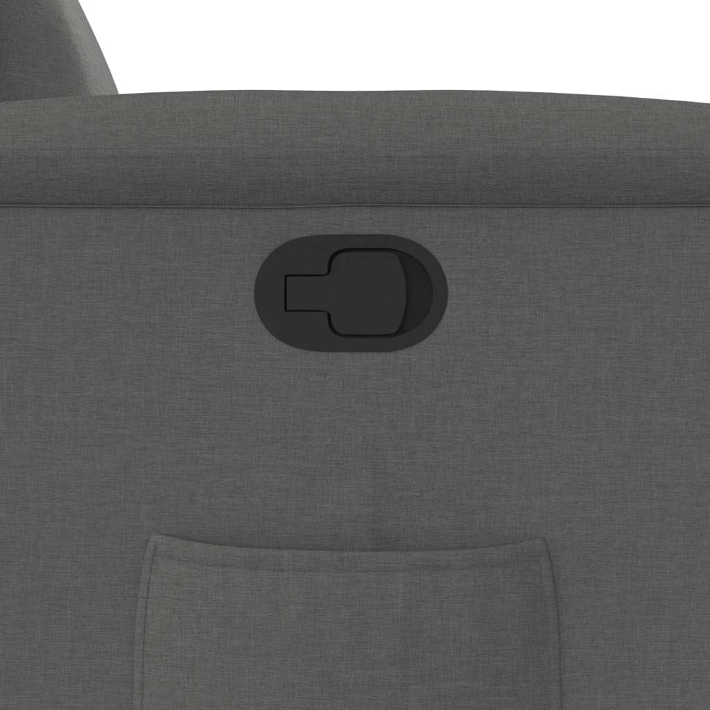 vidaXL Poltrona Reclinabile in Tessuto Grigio Scuro