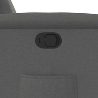 vidaXL Poltrona Reclinabile in Tessuto Grigio Scuro