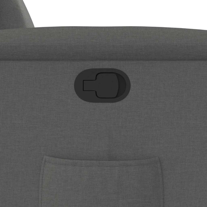 vidaXL Poltrona Reclinabile in Tessuto Grigio Scuro