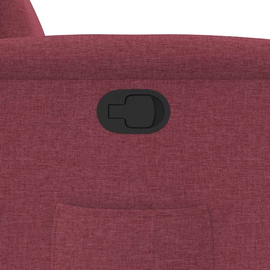 vidaXL Poltrona Reclinabile in Tessuto Rosso Vino