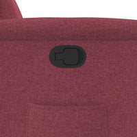 vidaXL Poltrona Reclinabile in Tessuto Rosso Vino