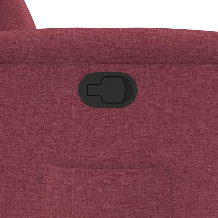 vidaXL Poltrona Reclinabile in Tessuto Rosso Vino