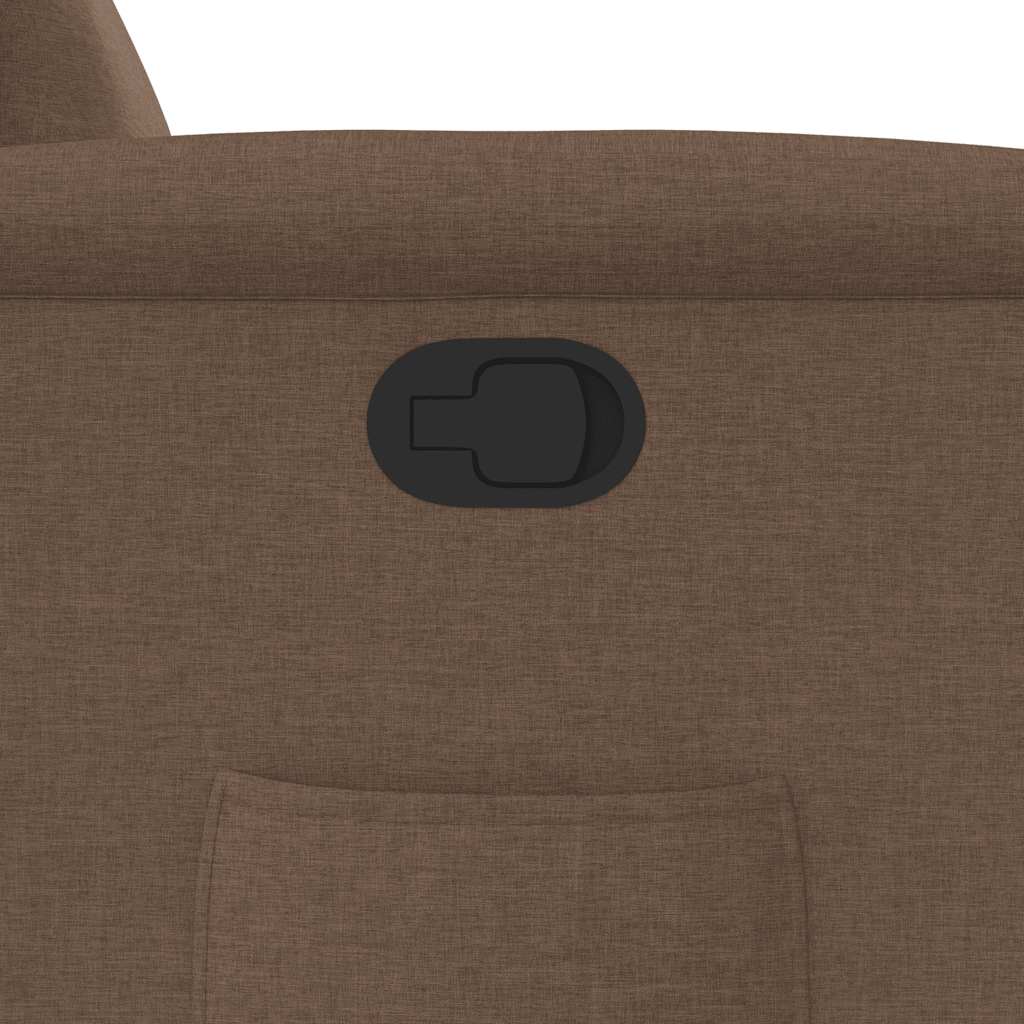 vidaXL Poltrona Reclinabile in Tessuto Marrone