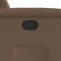 vidaXL Poltrona Reclinabile in Tessuto Marrone